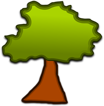 Cartoon Style Simple Tree PNG Image