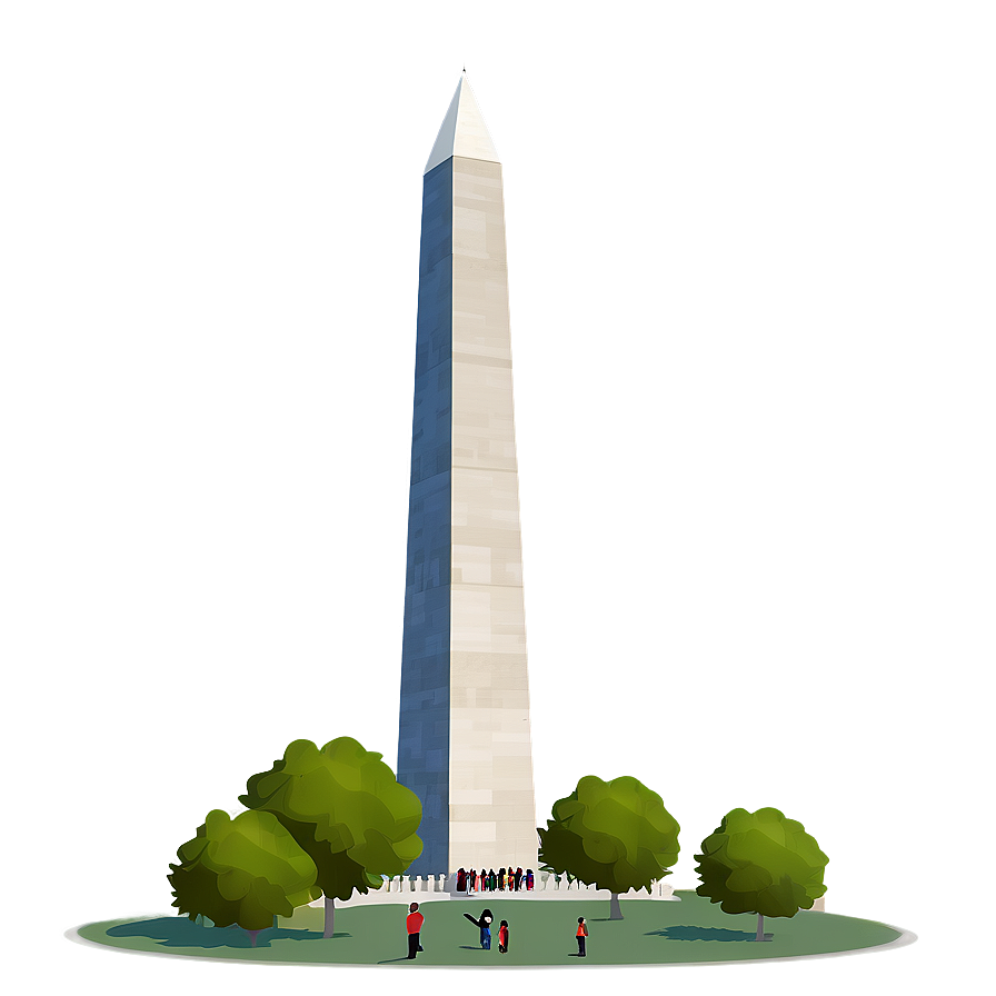 Cartoon Style Washington Monument Png Ywd3 PNG Image