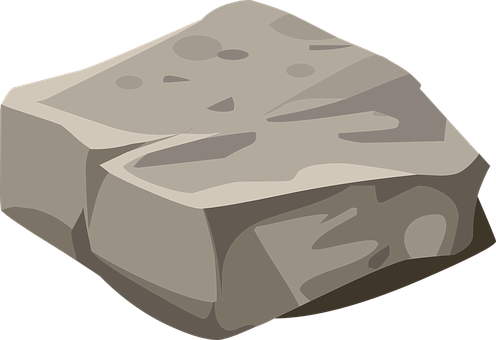 Cartoon Stylized Rocks Illustration PNG Image