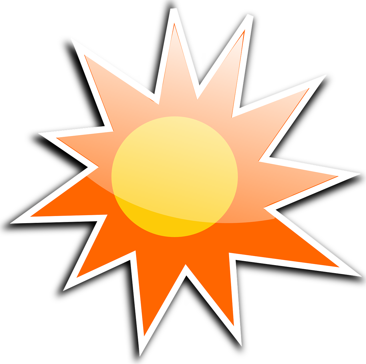 Cartoon Sun Illustration PNG Image