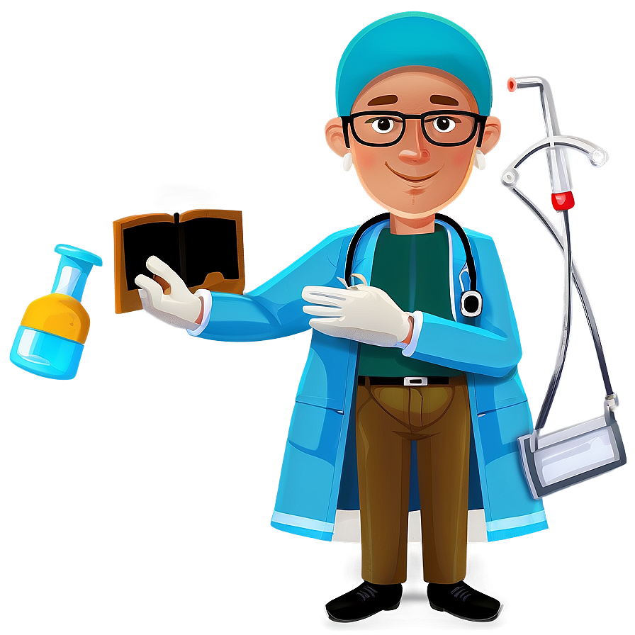 Cartoon Surgeon Doctor Png Qvj13 PNG Image