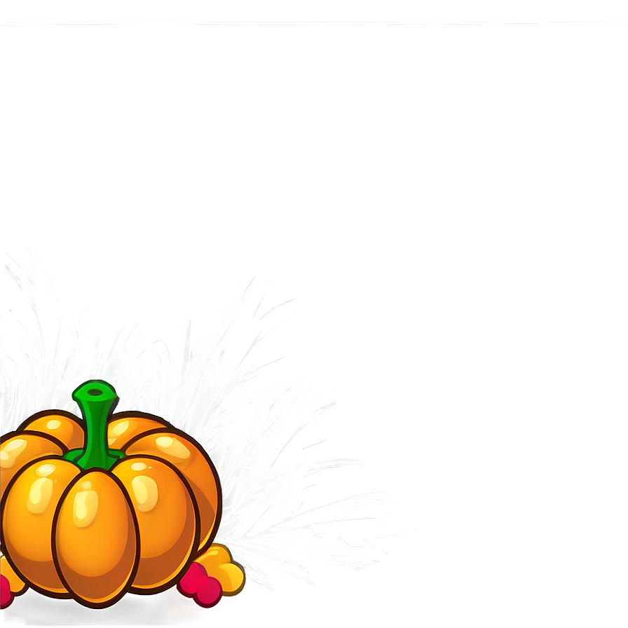 Cartoon Thanksgiving Border Png Lbj PNG Image