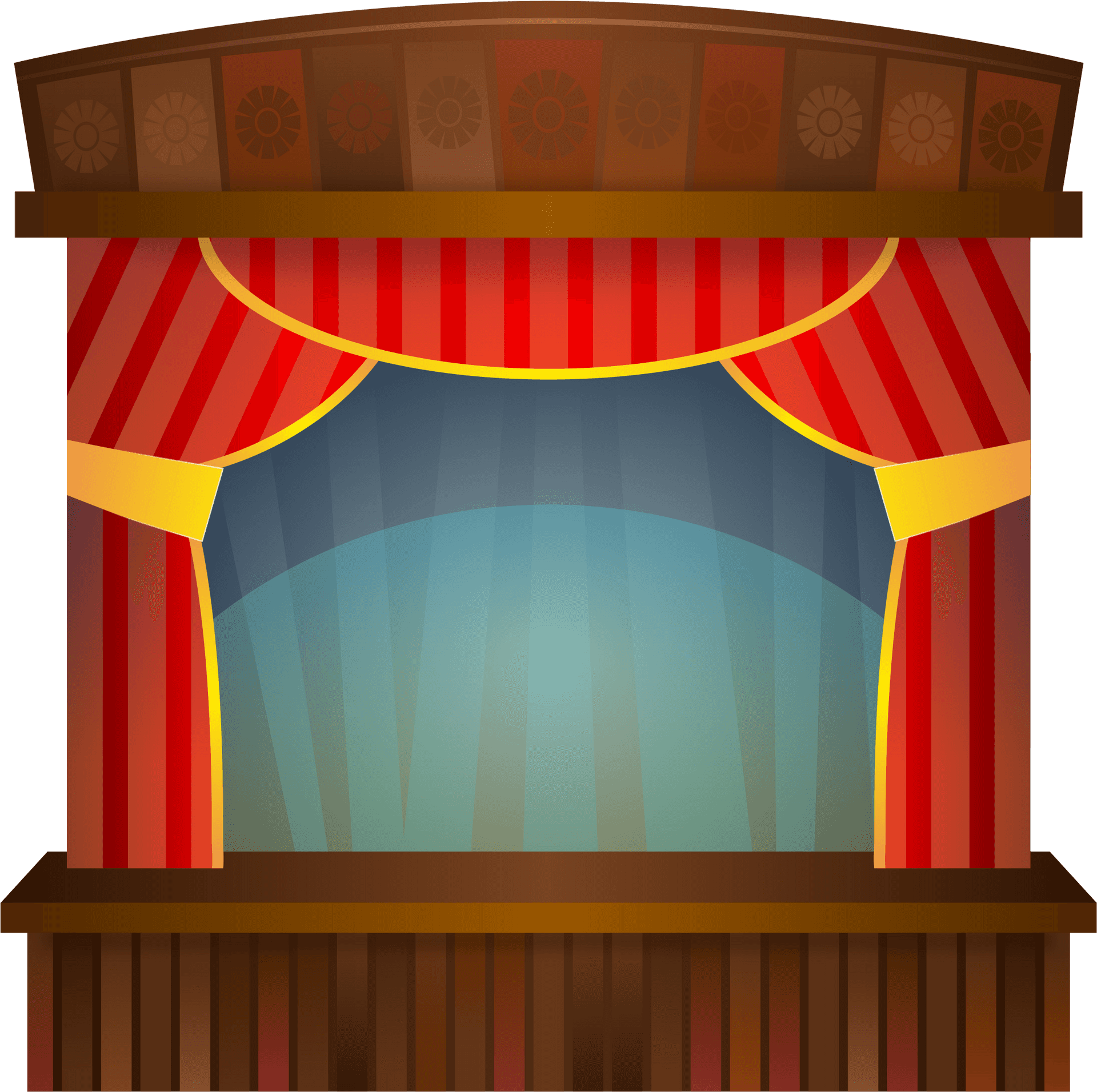 Cartoon Theater Stage Illustration PNG Image