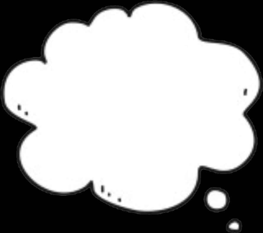 Cartoon Thought Bubble Outline PNG Image