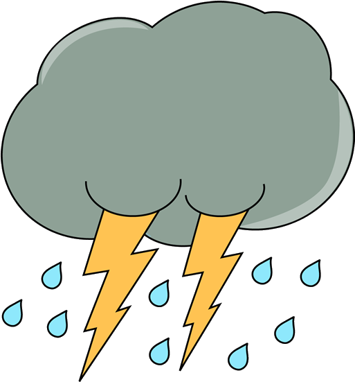 Cartoon Thunderstorm Cloud PNG Image