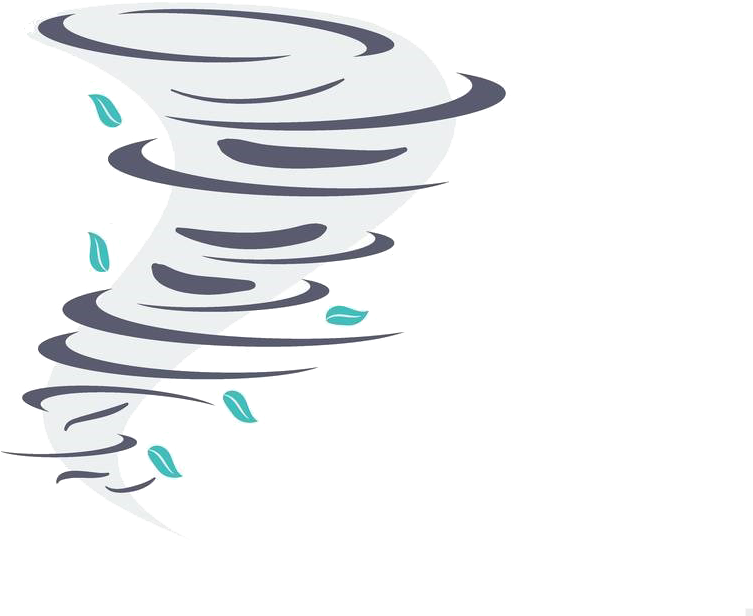 Cartoon Tornado Destruction PNG Image