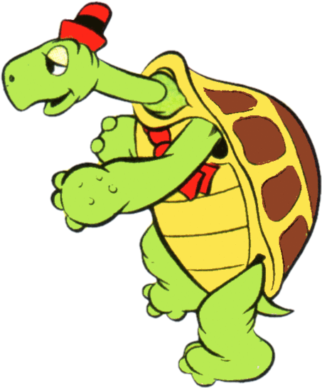 Cartoon Tortoise Wearing Hat PNG Image