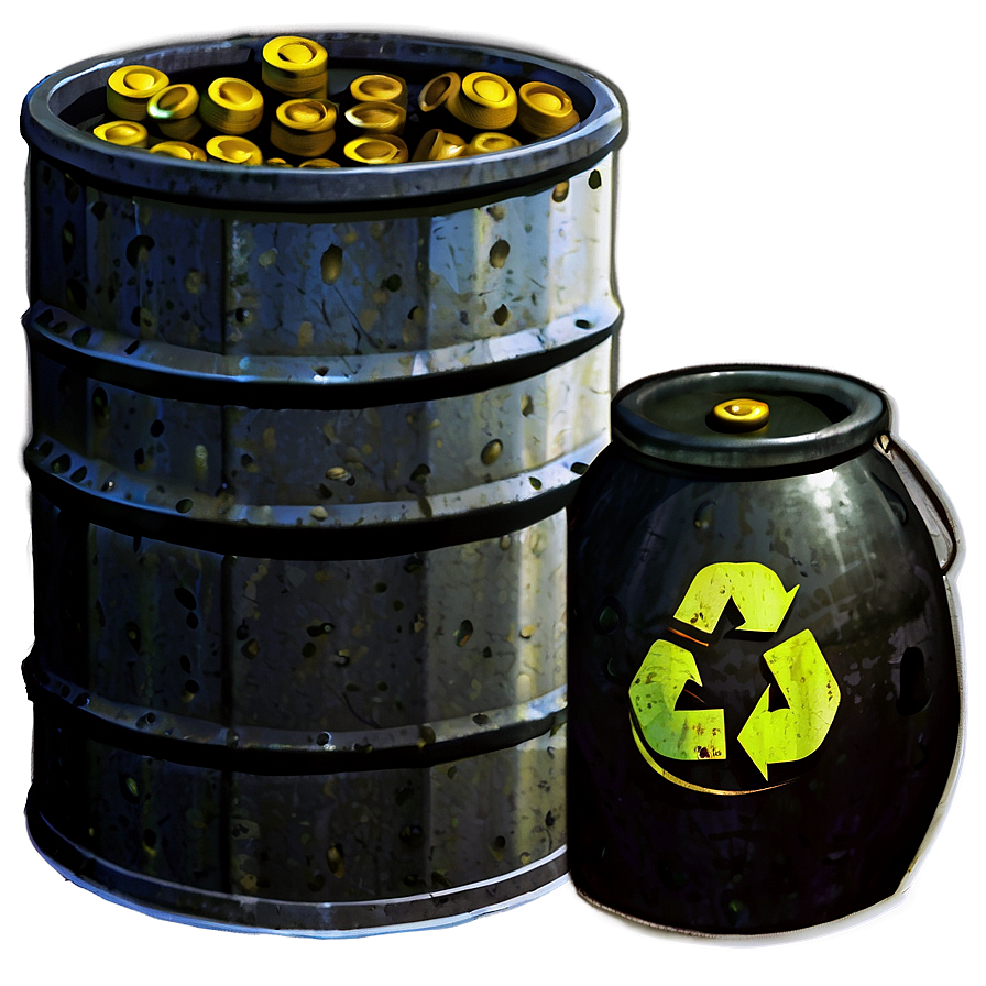 Cartoon Toxic Waste Barrel Png Qai PNG Image