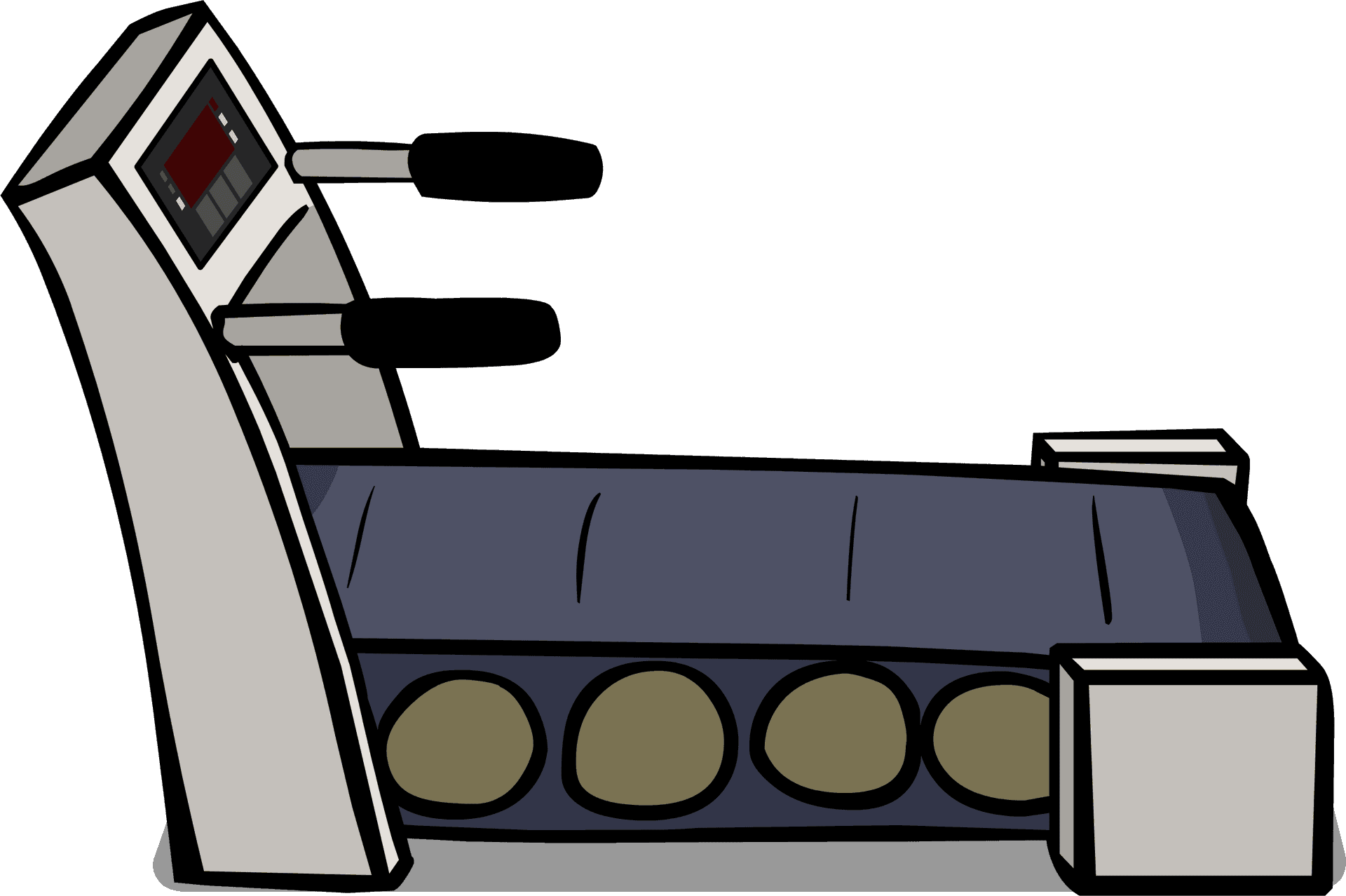 Cartoon Treadmill Exercise Equipment PNG Image