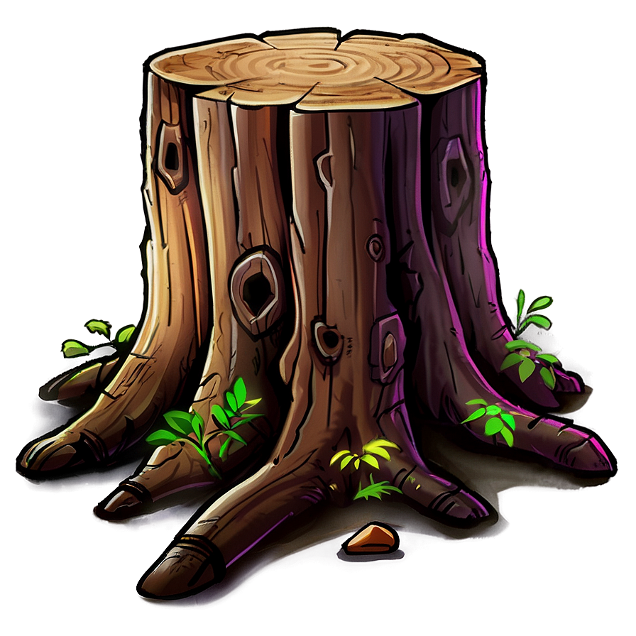 Cartoon Tree Stump Png 06132024 PNG Image