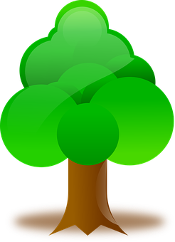 Cartoon Tree Vector Illustration PNG Image