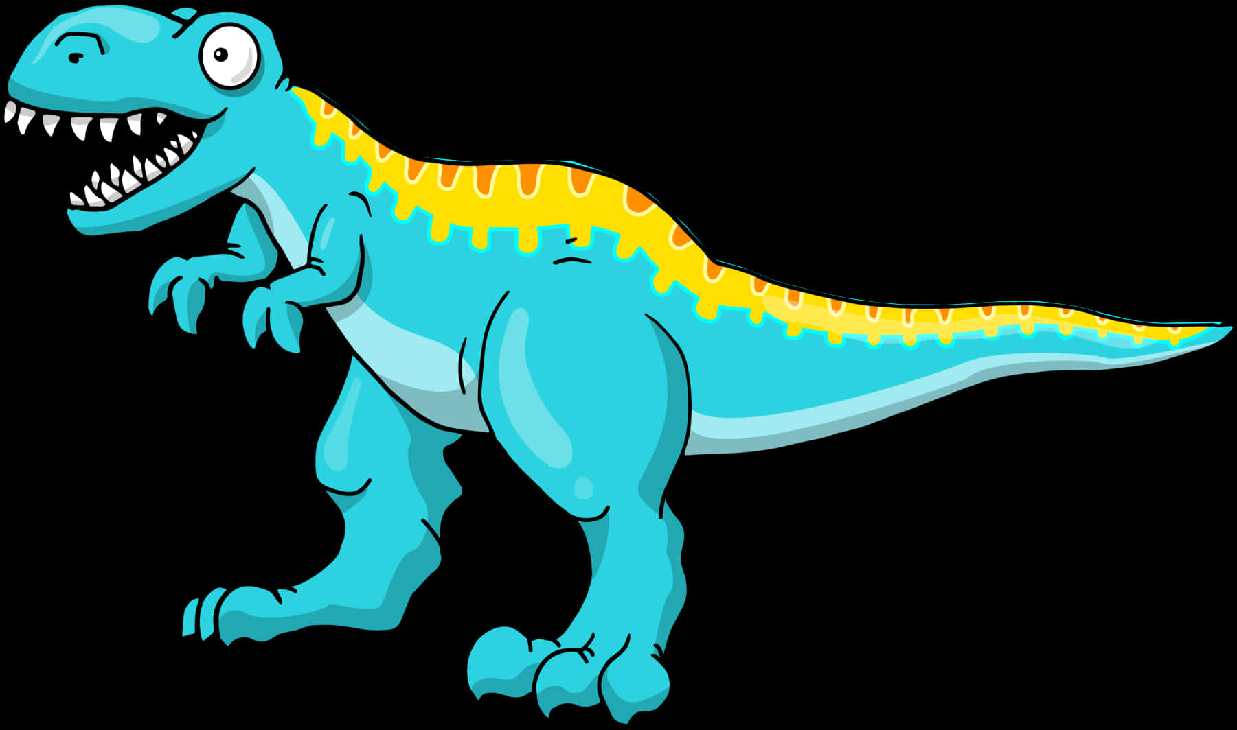 Cartoon Tyrannosaurus Rex Smiling PNG Image