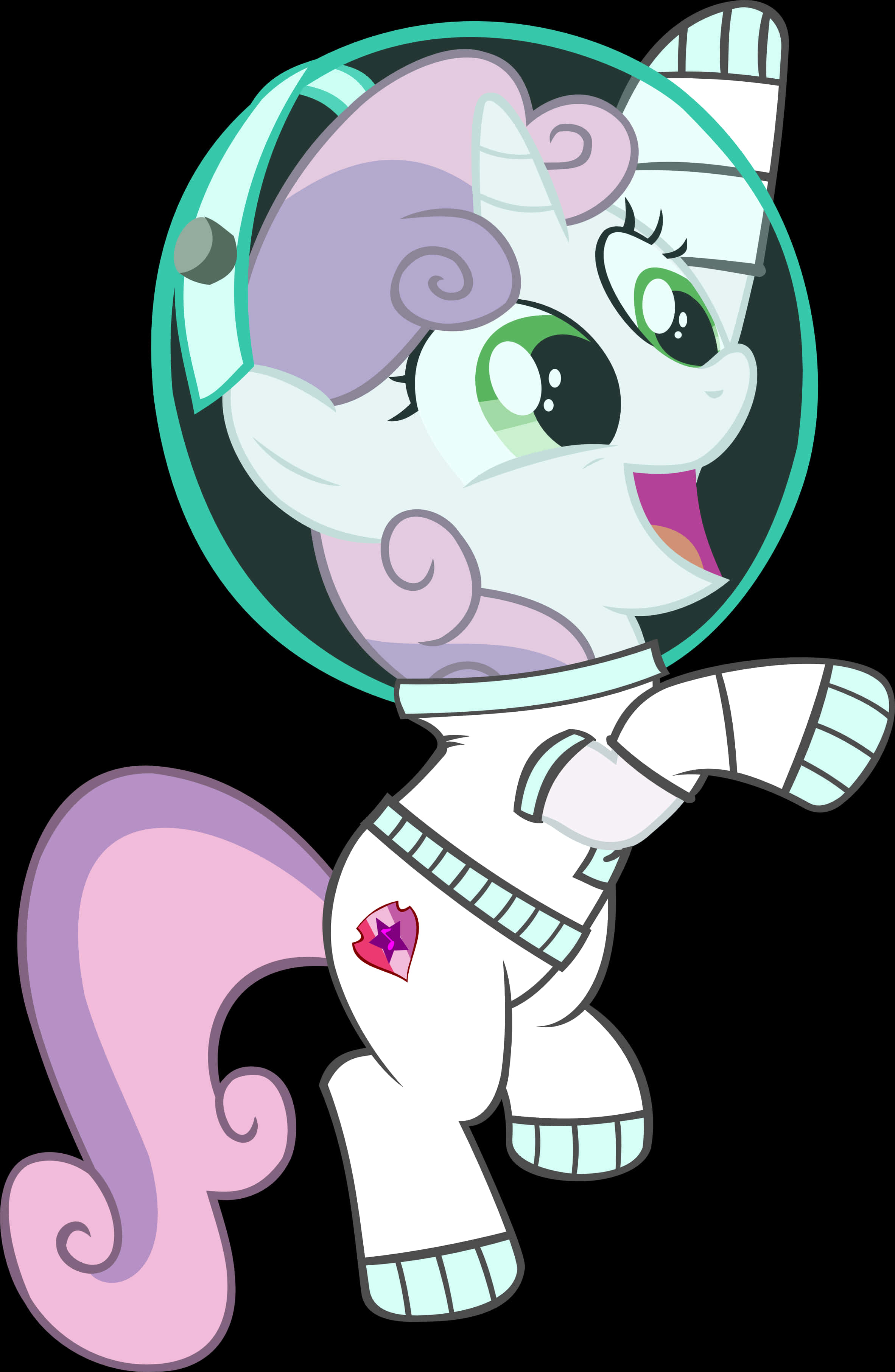 Cartoon Unicorn Astronaut Space Suit PNG Image