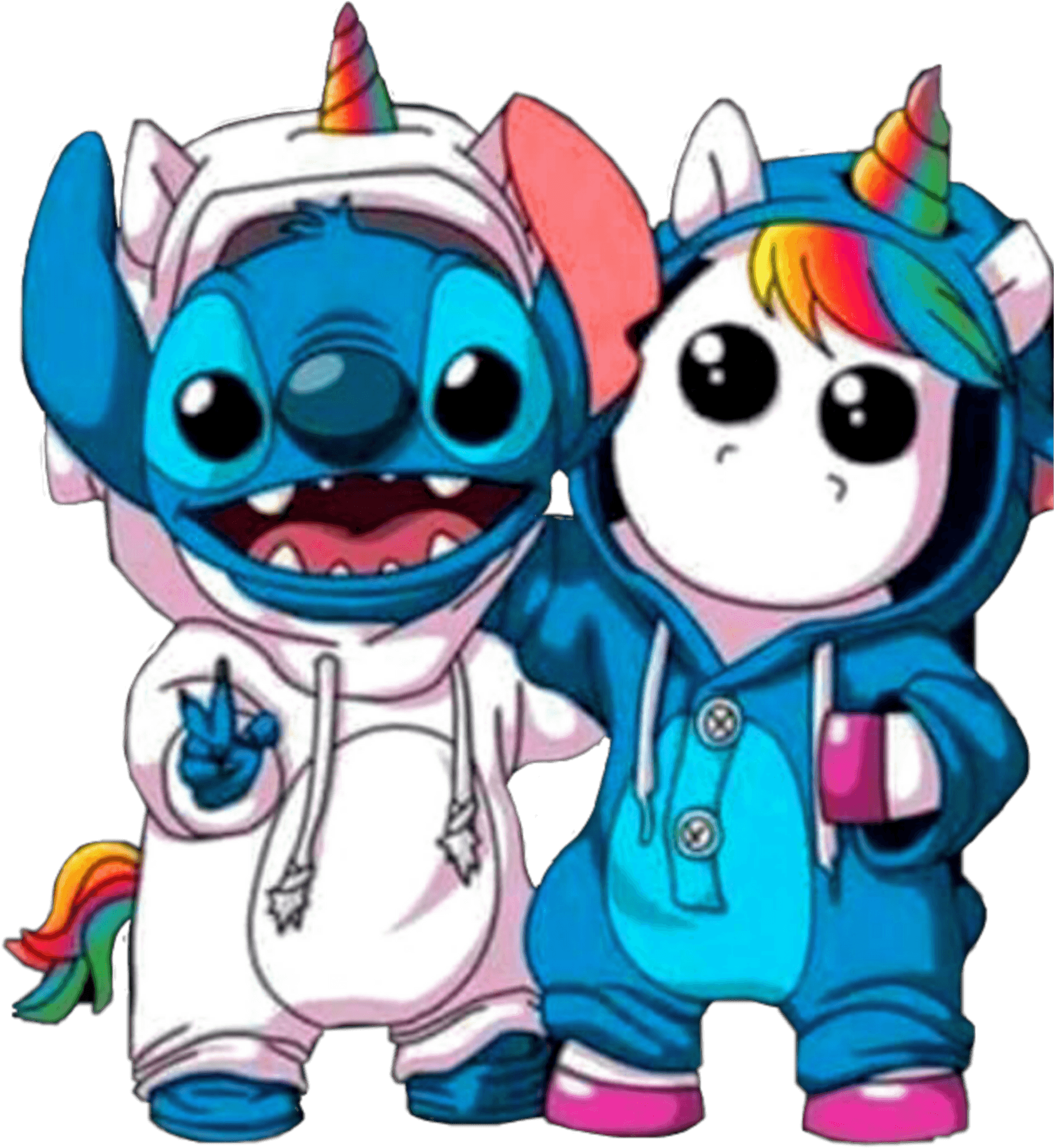 Cartoon Unicorn Friends Costumes PNG Image