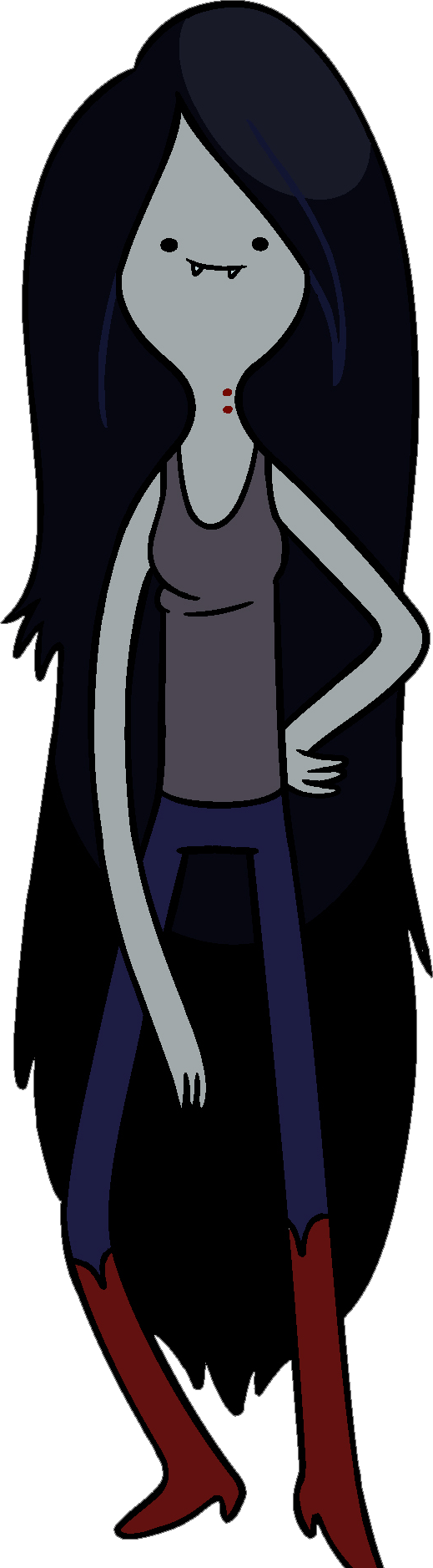 Cartoon Vampire Girl Standing PNG Image