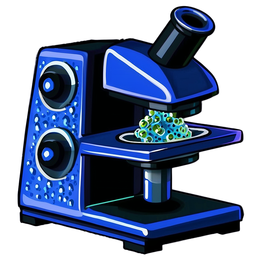 Cartoon Virus In Microscope Png 96 PNG Image