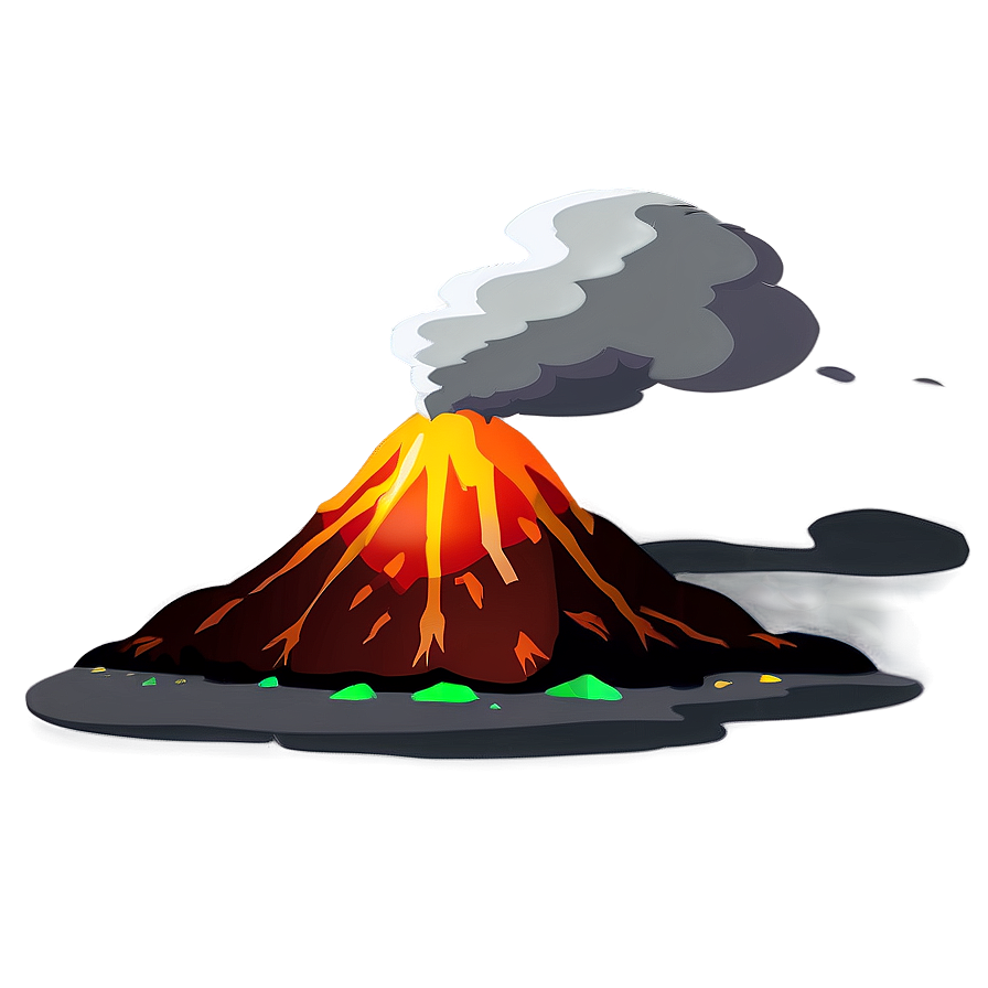 Cartoon Volcano Eruption Png Pdo95 PNG Image