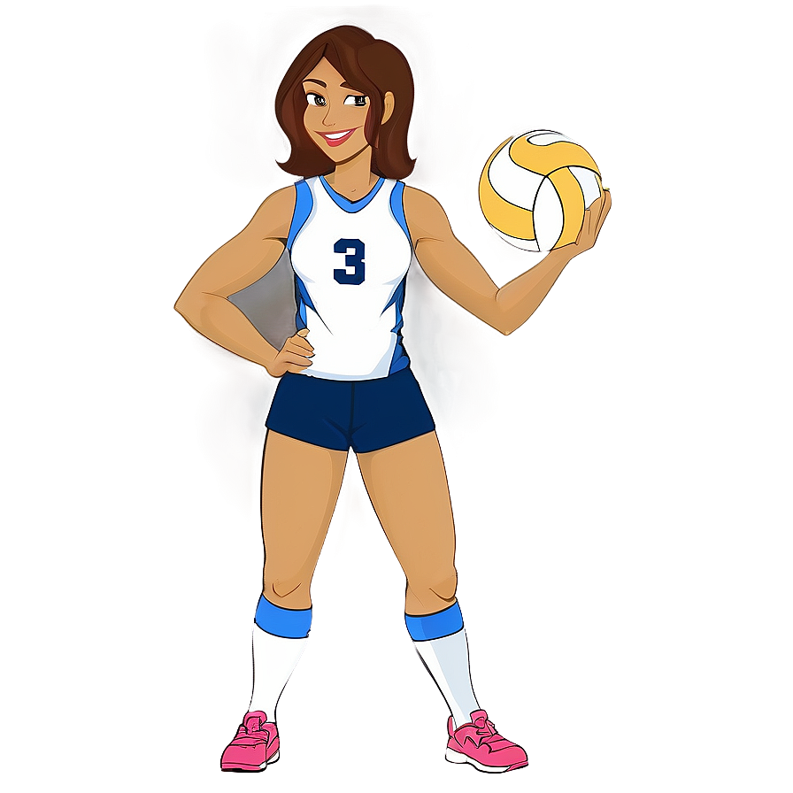 Cartoon Volleyball Player Png 06262024 PNG Image