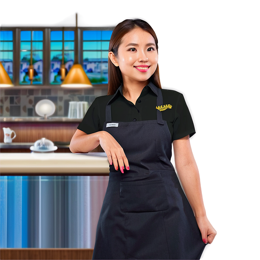 Cartoon Waitress Png Dja51 PNG Image