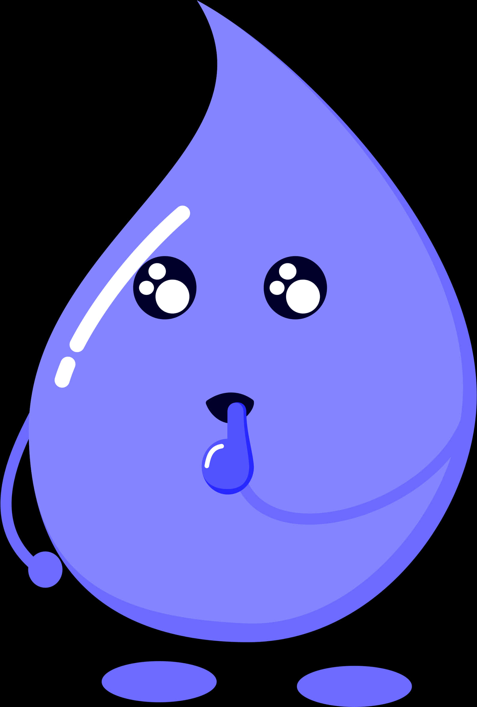 Cartoon Water Drop Character PNG Image