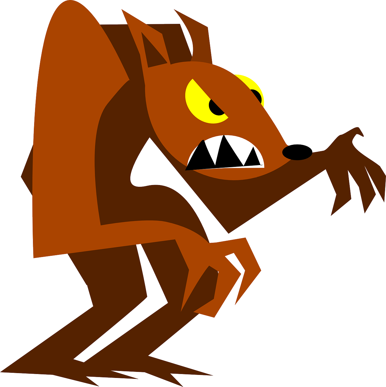 Cartoon Werewolf Graphic PNG Image