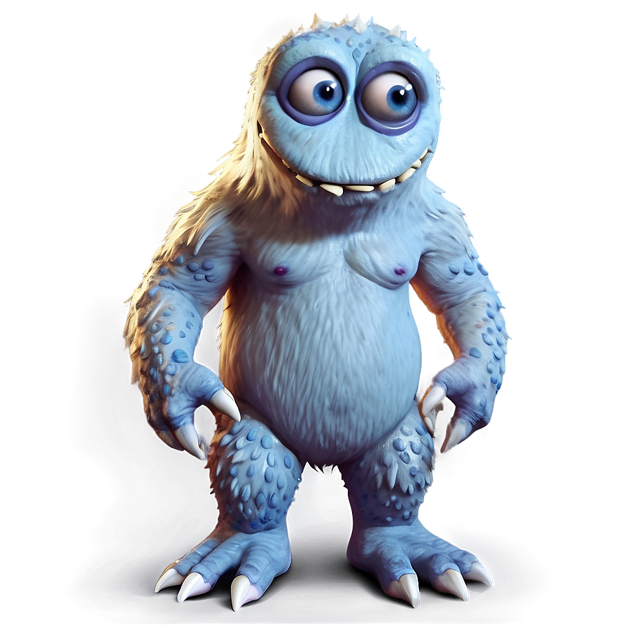 Cartoon White Monster Png Knj PNG Image