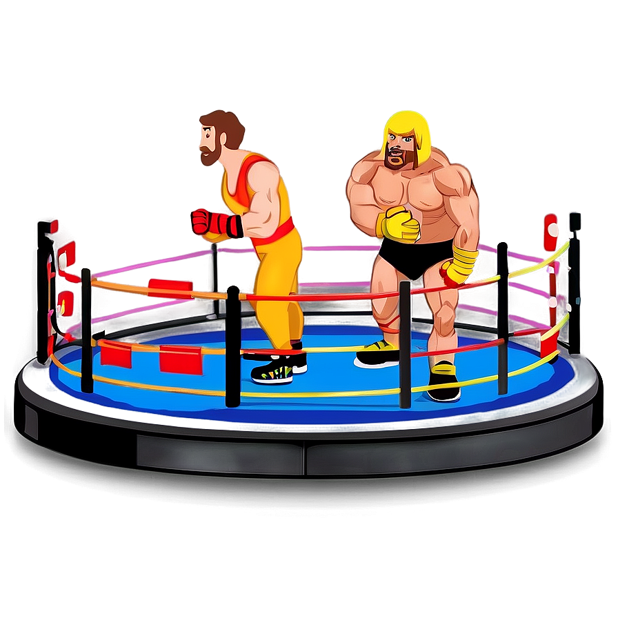 Cartoon Wrestling Ring Illustration Png Iwh PNG Image