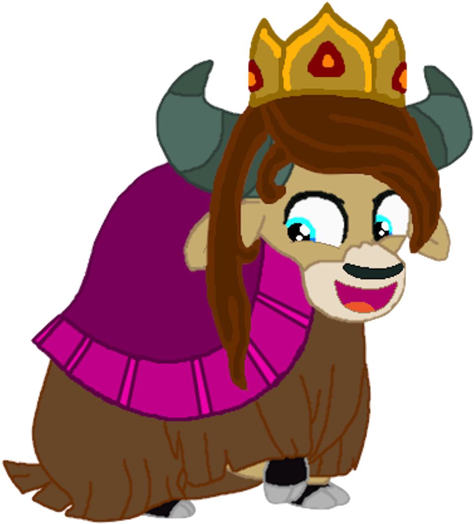 Cartoon_ Yak_ Princess_ Character PNG Image