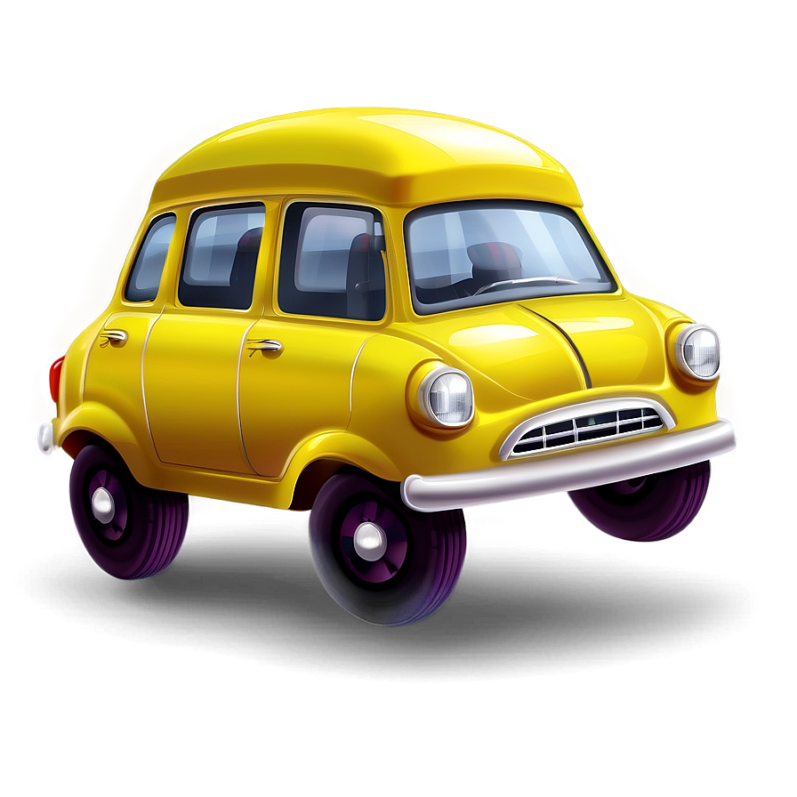 Cartoon Yellow Car Png 80 PNG Image