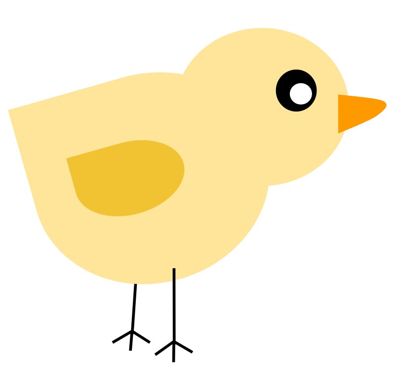 Cartoon Yellow Chick Graphic PNG Image