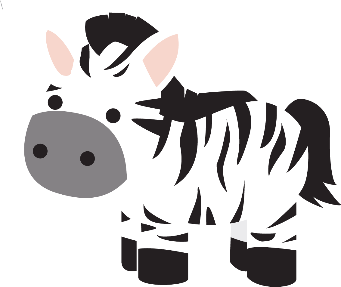 Cartoon Zebra Illustration PNG Image