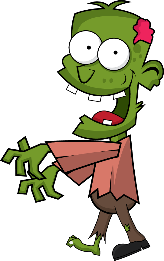 Cartoon Zombie Character Walking.png PNG Image