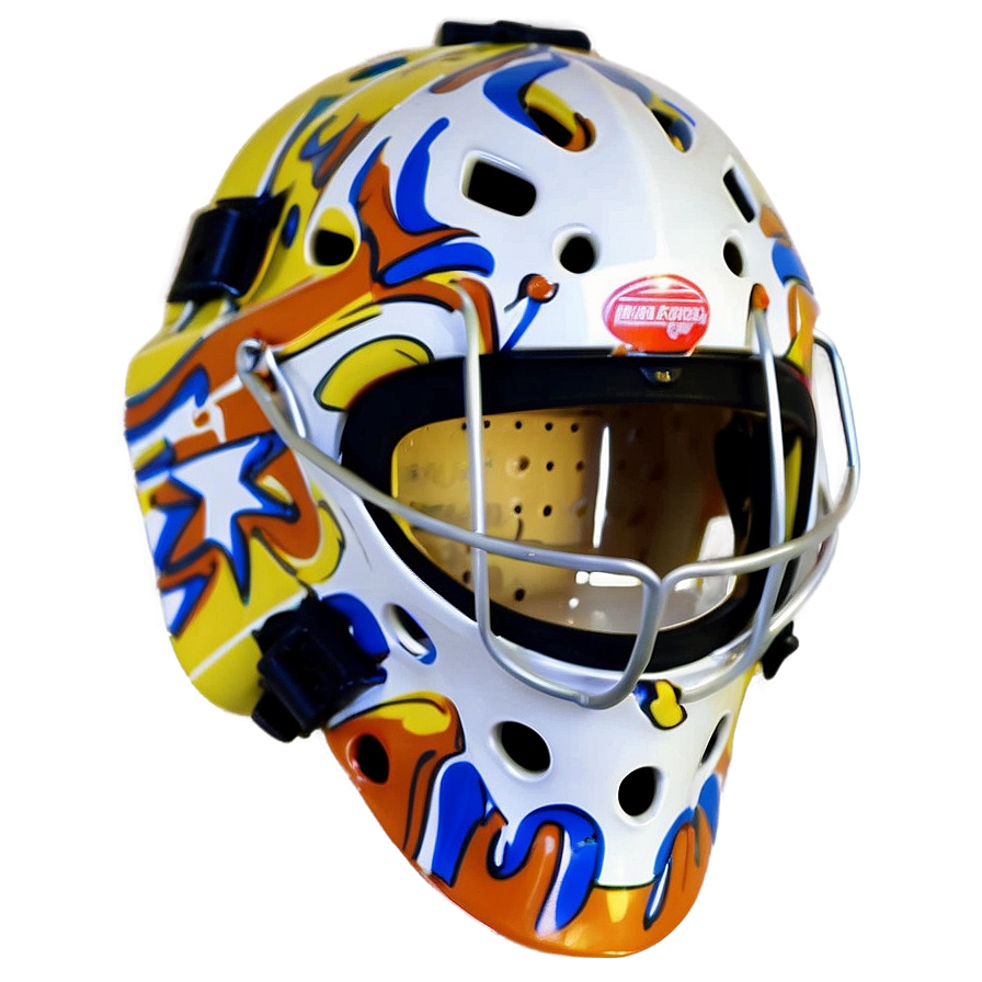 Cartoonish Hockey Goalie Mask Png Ape4 PNG Image