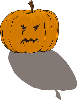 Carved Halloween Pumpkin Vector PNG Image