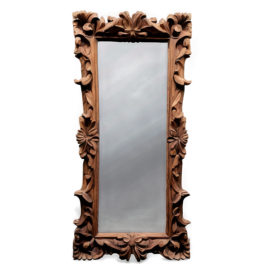 Carved Wood Mirror Frame Png Kxa77 PNG Image