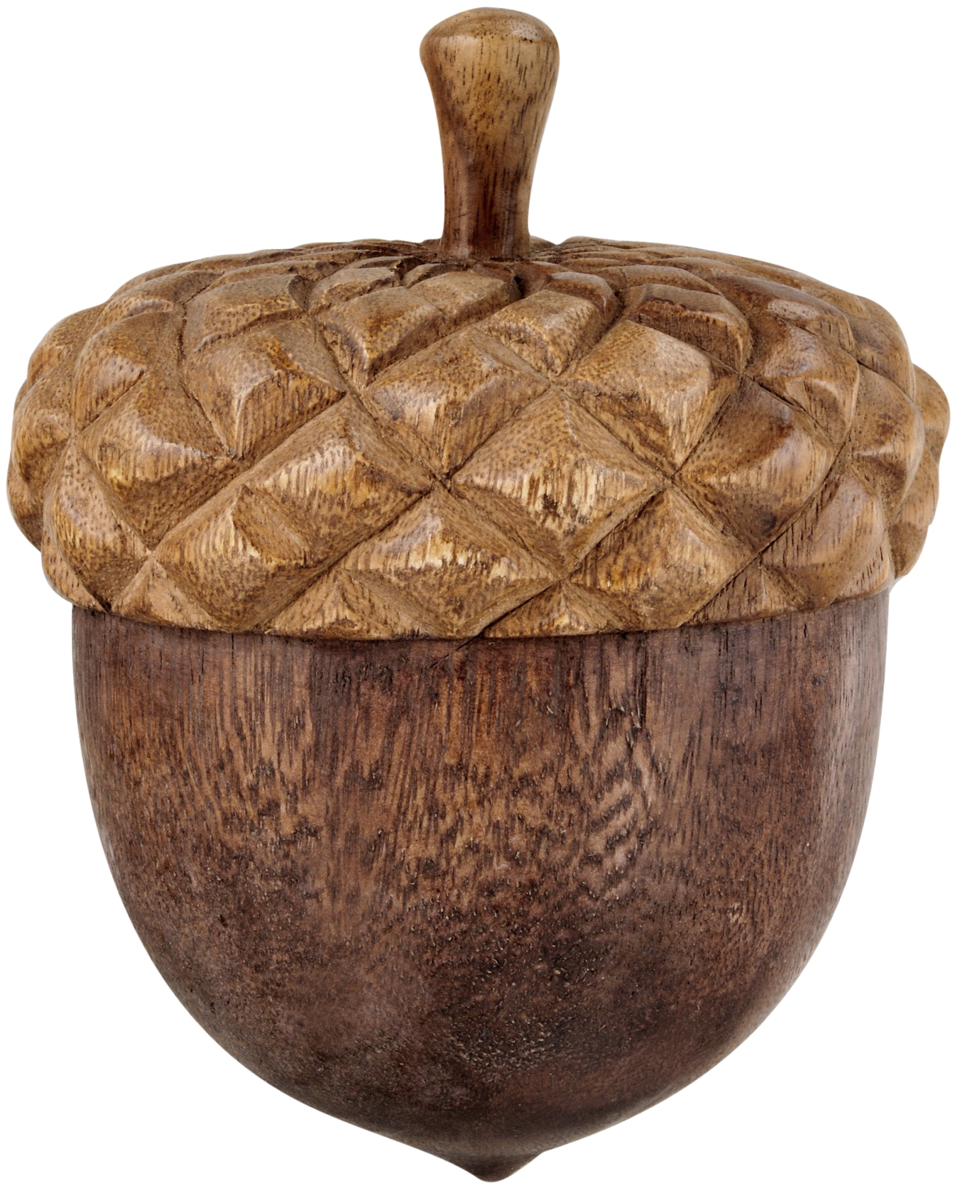 Carved Wooden Acorn Sculpture PNG Image