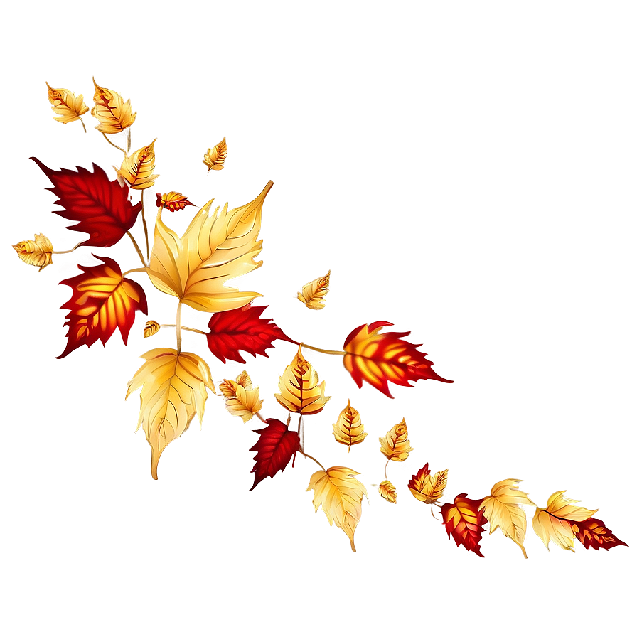 Cascading Autumn Leaves Png 06202024 PNG Image