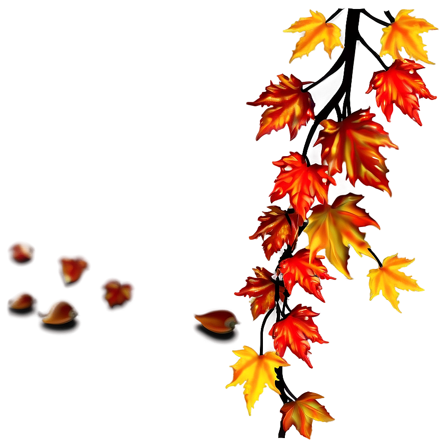 Cascading Autumn Leaves Png 06202024 PNG Image