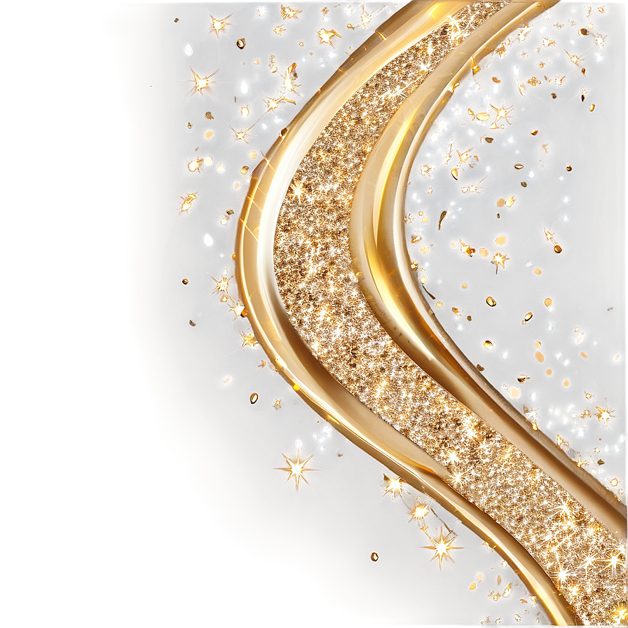 Cascading Gold Sparkle Waves Png Xfy33 PNG Image