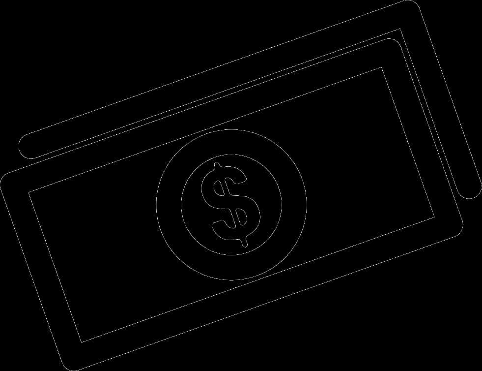 Cash Outline Graphic PNG Image