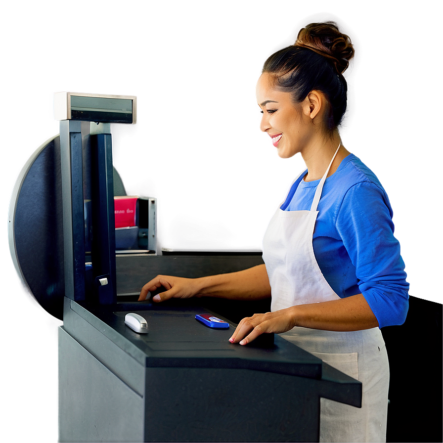 Cashier In Apron Png Rwq84 PNG Image