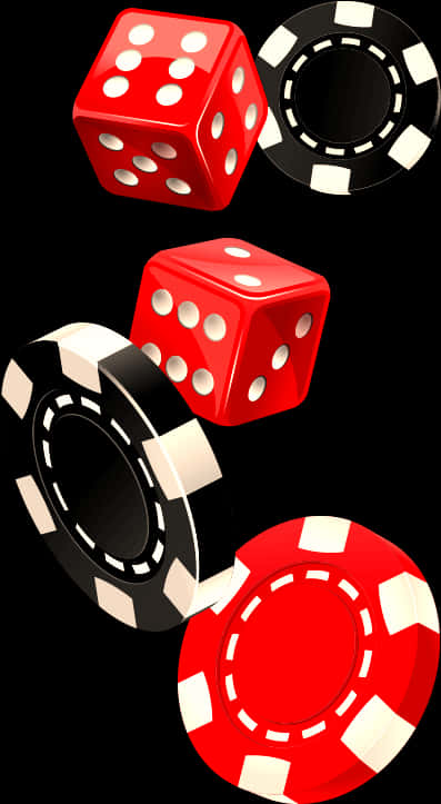 Casino Diceand Chips PNG Image