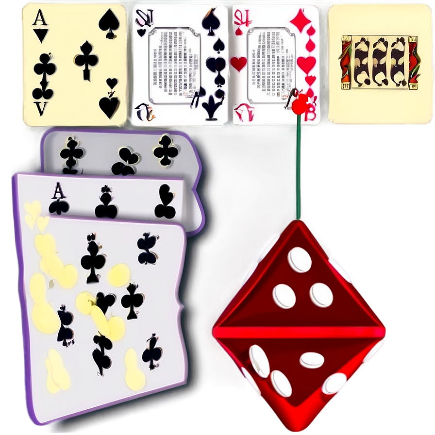 Casino Elements Collage PNG Image