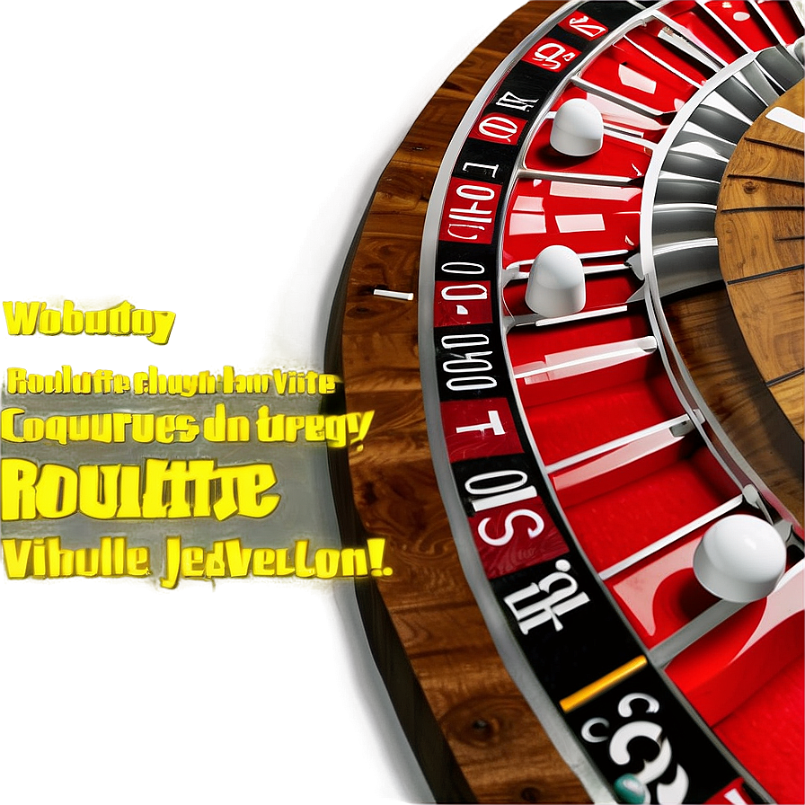 Casino Roulette Wheel Closeup PNG Image