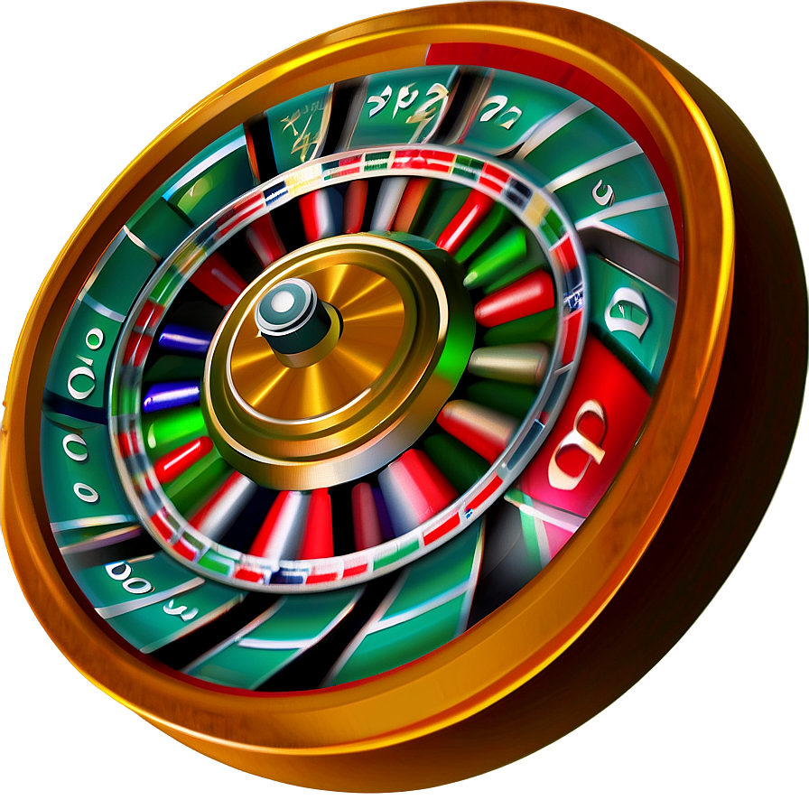 Casino Roulette Wheel Spinning PNG Image