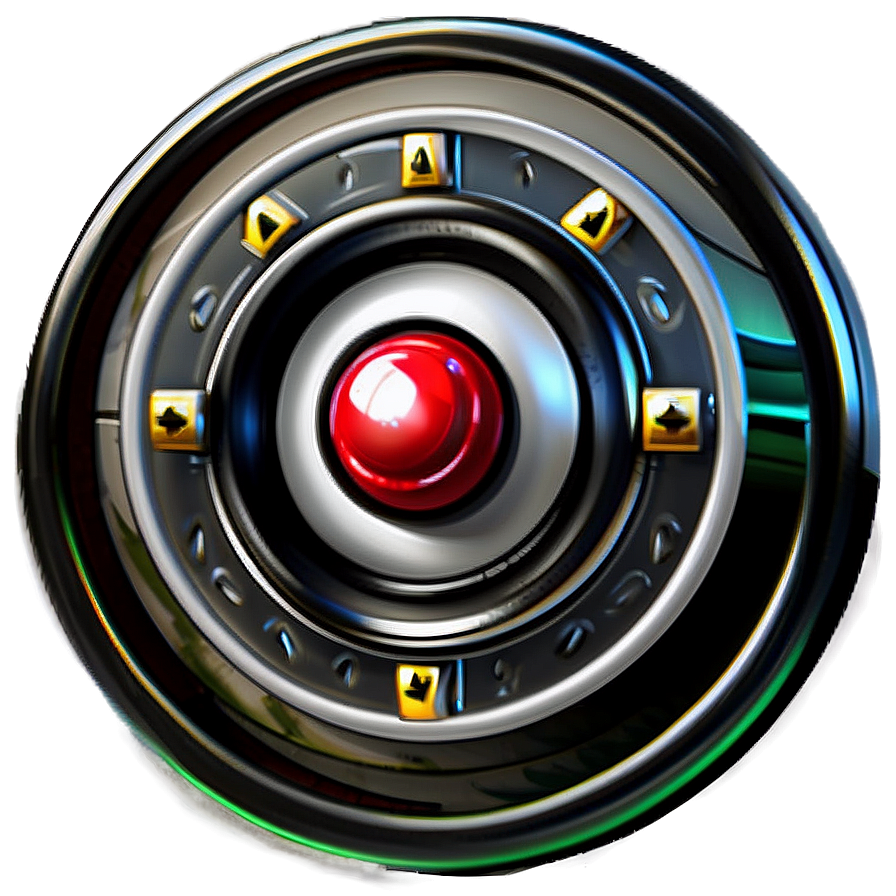 Casino Spin Button3 D Render PNG Image