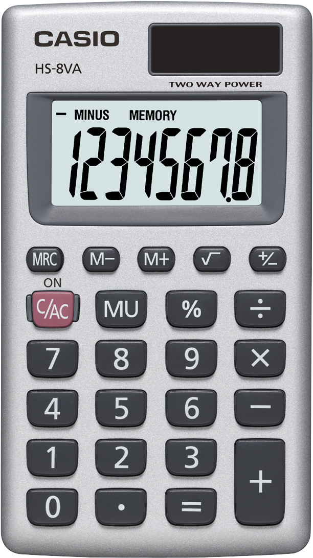 Casio H S8 V A Basic Calculator PNG Image