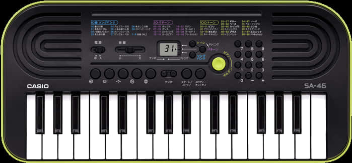 Casio S A46 Portable Keyboard PNG Image