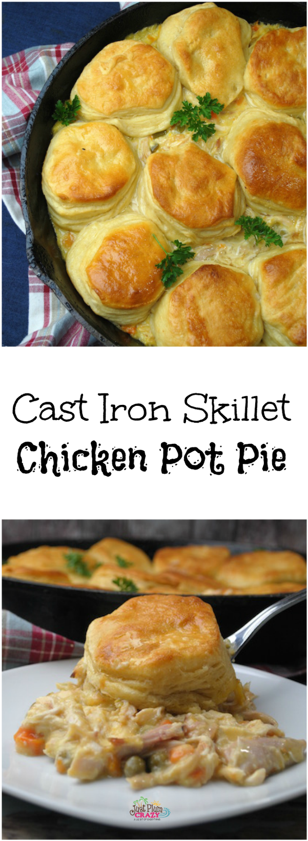 Cast Iron Skillet Chicken Pot Pie PNG Image