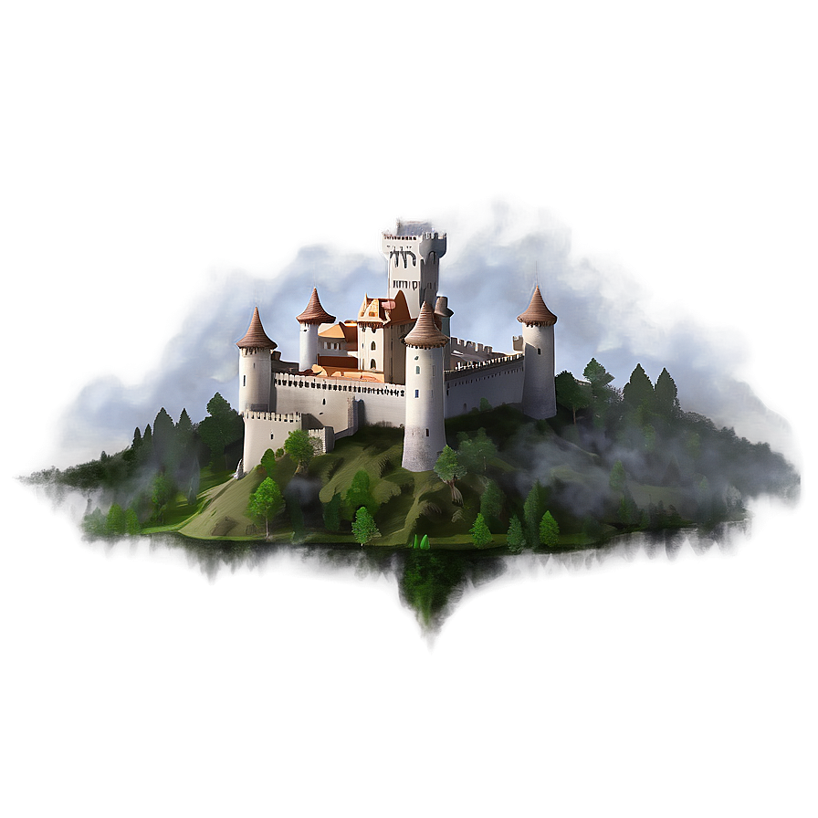 Castle In Fog Png Ycy25 PNG Image